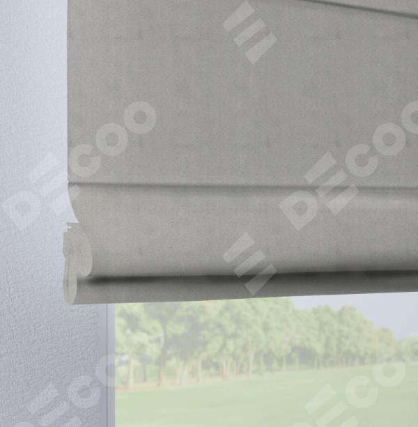 Римская штора на петлях «Кортин», ткань блэкаут с блеском тёмно-серый