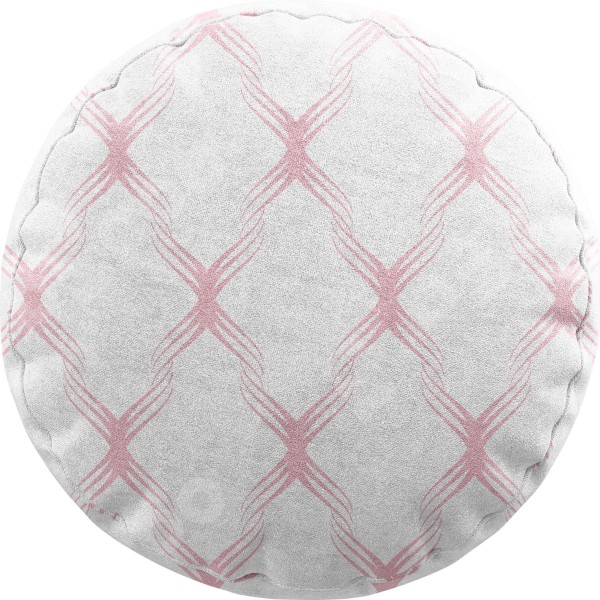 Подушка круглая Cortin «Розовые ромбы»