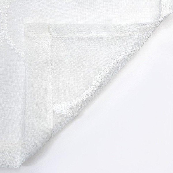 Тюль сетка с вышивкой "Диамант" 150*260 см, молочный, пэ