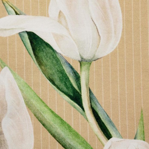 Скатерть "Этель" Белые тюльпаны 149х180см, 100% хл, саржа 190 г/м2