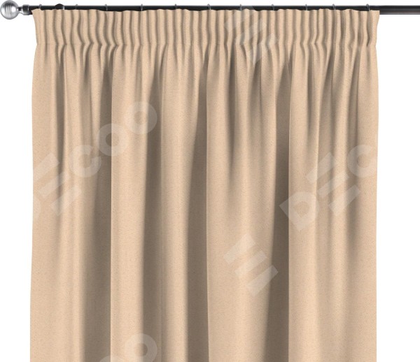 Комплект штор на тесьме «Карандаш», ткань блэкаут с блеском бежевый