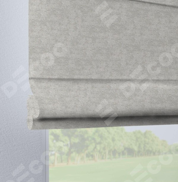 Римская штора «Кортин», софт мрамор светло-серый, на петлях