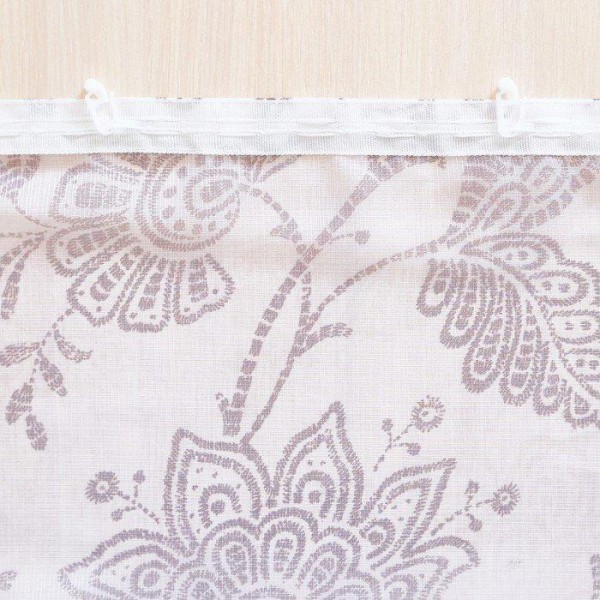 Тюль вуаль "Королевский цветок" 300х260 см, белый, шторная лента