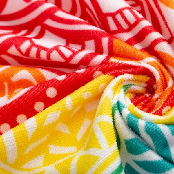 Полотенце пляжное Этель ««Мандалы», разноцветные», d 150см