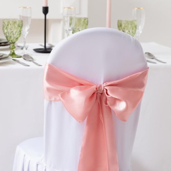 Декор для стула, цв.розовый, 14*275 см, 100% п/э