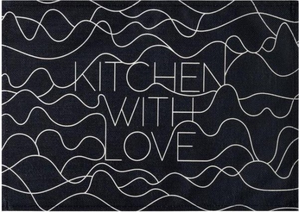 Салфетка на стол Доляна Kitchen with love, 30х45 см, полиэстер 100%