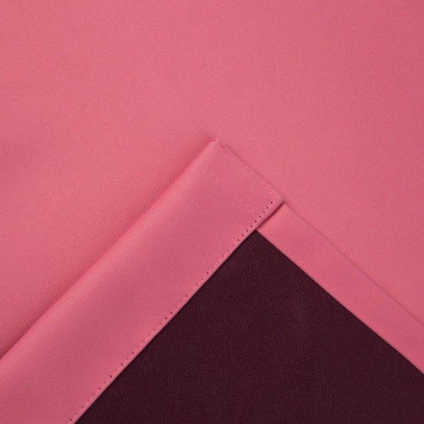 Штора портьерная «Этель» 130×300 см, двусторонний блэкаут, цвет Розовый, пл. 240 г/м², 100% п/э