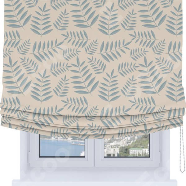 Римская штора Soft с мягкими складками, «Веточка с листочками»