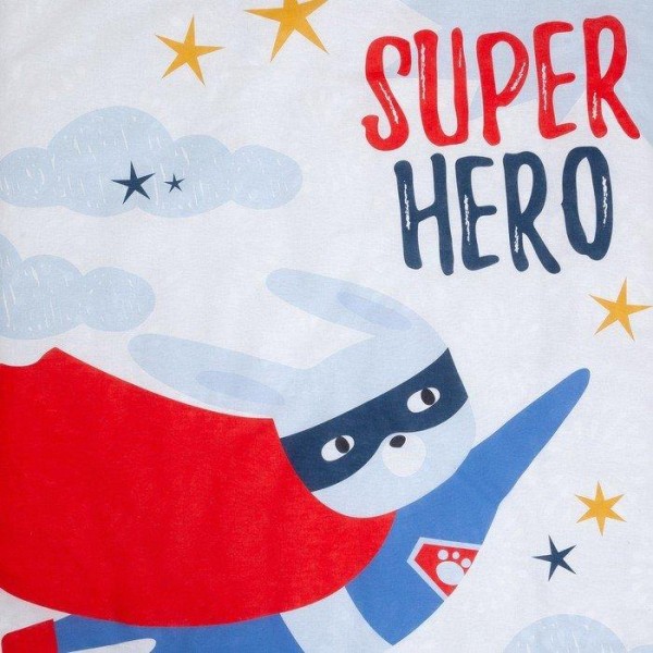 Постельное бельё детское Крошка Я "Super hero", 112х147 см, 60х120+20 см, 40х60 см, 100% хлопок