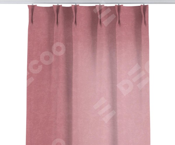 Комплект штор на тесьме «Кустик», софт однотонный розовый
