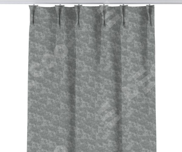Комплект штор софт мрамор серый, на тесьме «Кустик»