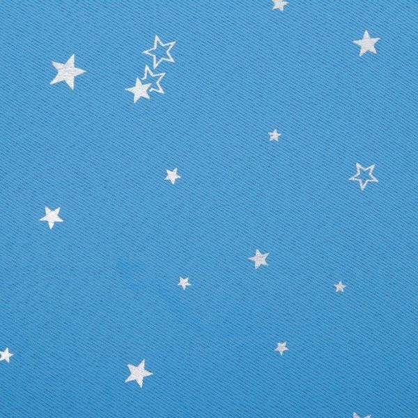 Портьера Этель «Звезды» без держателя, цвет голубой, 110х260 см, блэкаут, 100% полиэстер