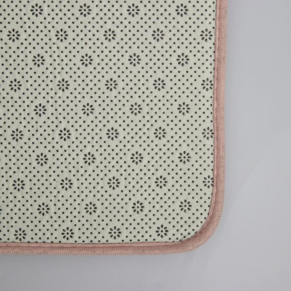 Набор ковриков для ванны и туалета Доляна «Мрамор», 2 шт: 40×50, 50×80 см, цвет бежевый