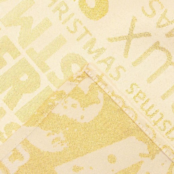 Скатерть Этель «Новый год: Merry xmas» цвет золотой, 142*220 +/-3 см, 115 ±10 гр, 100% п/э
