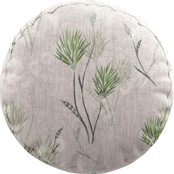 Подушка круглая Cortin «Полевые травы бежевый»