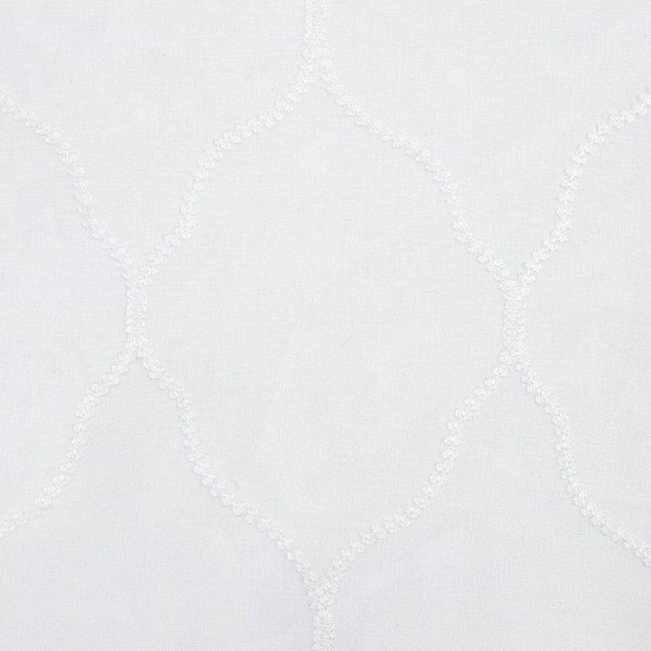 Тюль сетка с вышивкой "Диамант" 150*260 см, молочный, пэ