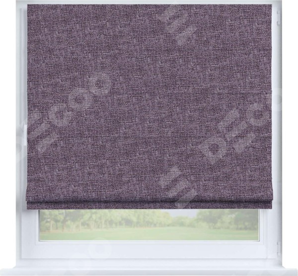 Римская штора «Кортин» на створку, ткань лён кашемир фиолетовый