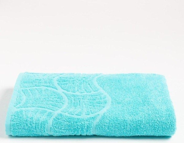 Полотенце махровое банное "Волна", размер 70х130 см, 300 г/м2, цвет голубой