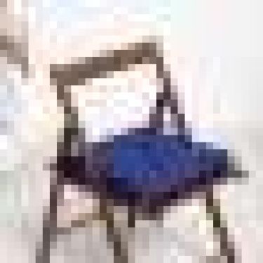 Набор подушек для стула 35х35см 2шт, цв. темно-синий, бязь, холлофайбер