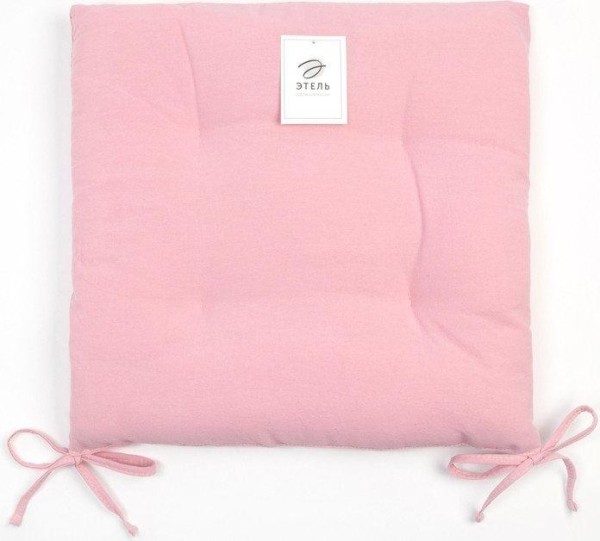 Сидушка на стул "Этель" цв.розовый 42х42см, 100% хл