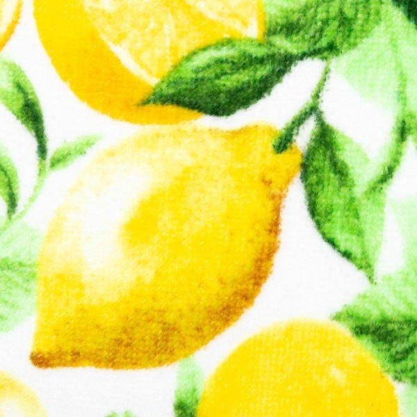 Полотенце махровое Доляна «Лимон», 40х70±5 см, велюр/махра