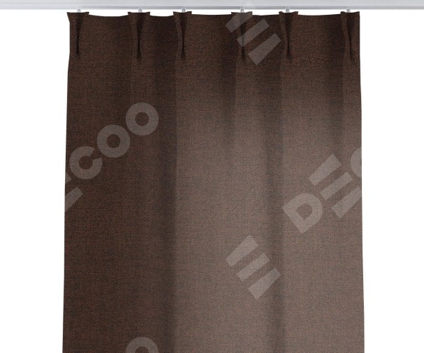 Комплект штор на тесьме «Кустик», лён коричневый