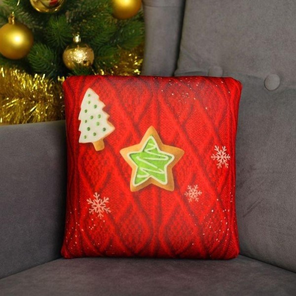Подушка декоративная «Счастливого Нового Года», новогодняя, подарок 23х23 см