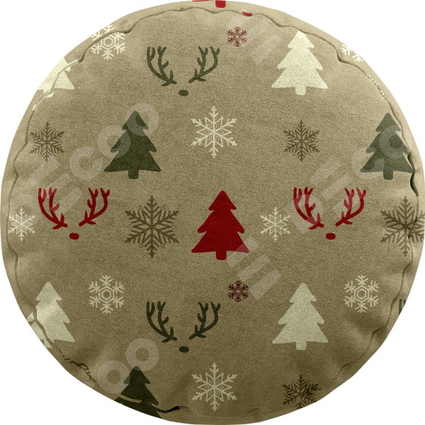 Подушка круглая Cortin «Гармония рождества»