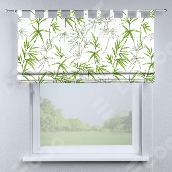 Римская штора на петлях «Зелёный бамбук»