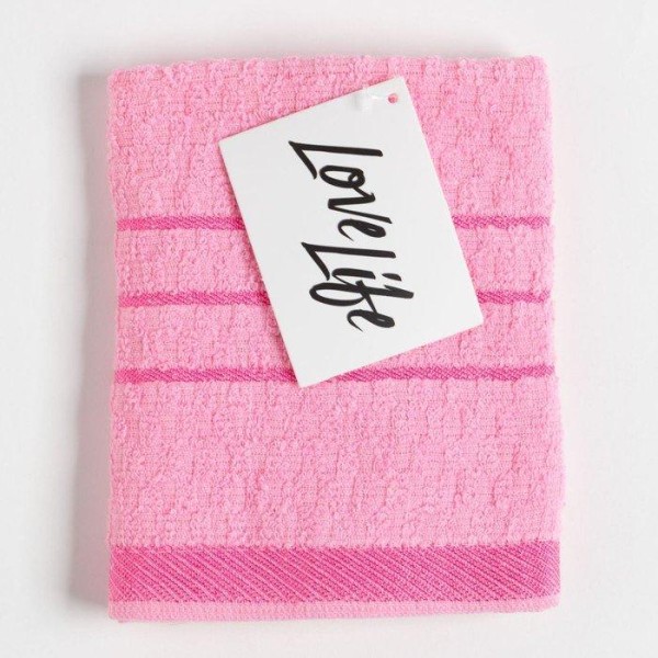 Полотенце махровое LoveLife Fancy, цвет розовый, 30х70±3см, 100% хлопок, 250 гр/м2