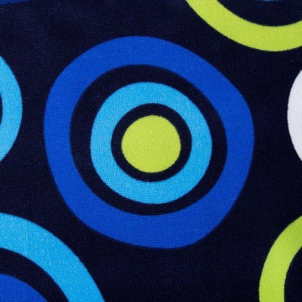 Полотенце пляжное Этель 70*140 см, Синие круги, микрофибра 250гр/м2