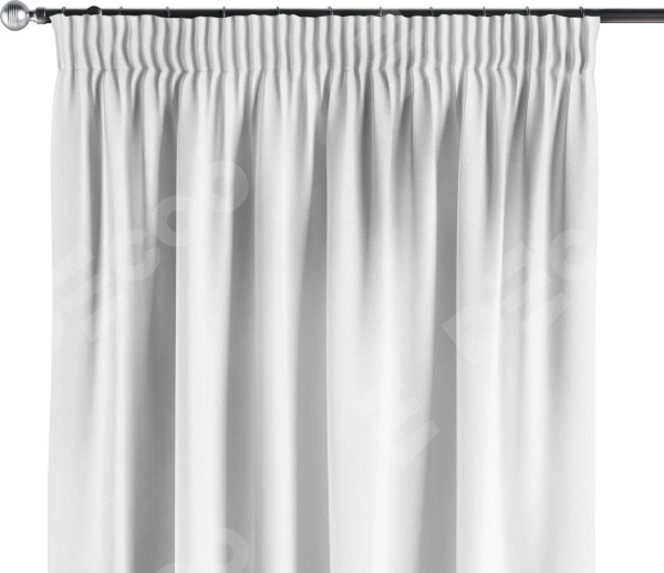 Комплект штор на тесьме «Карандаш», ткань однотонная белоснежная