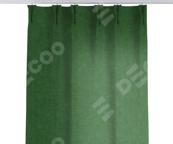 Комплект штор канвас зелёный, на тесьме «Кустик»