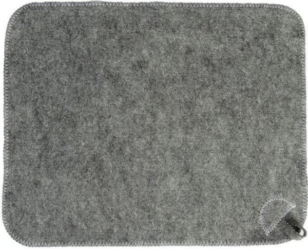 Набор для бани "Летчик" серый: шапка, коврик, рукавица