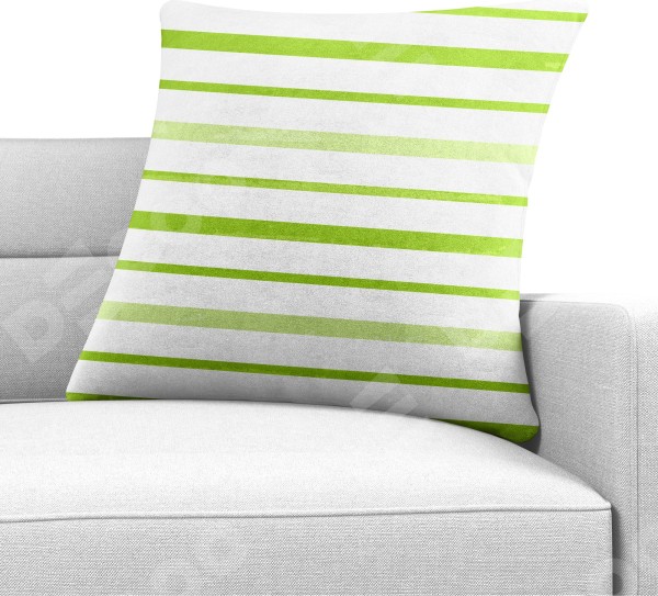 Подушка квадратная Cortin «Зелёные горизонтальные полоски»