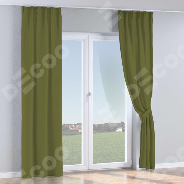 Комплект штор 2 шт, цвет зелёный, ширина от 130 см