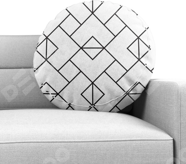 Подушка круглая Cortin «Геометрический орнамент»