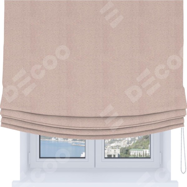 Римская штора Soft с мягкими складками, ткань блэкаут с блеском сиреневый