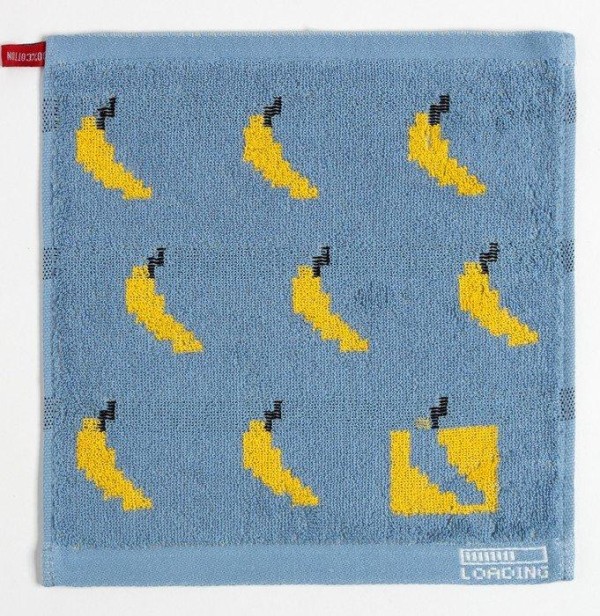 Полотенце кухонное Этель Бананы цв. голубой, 25*25 см 100% хлопок