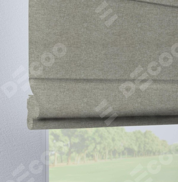 Римская штора на петлях «Кортин», ткань лён кашемир серый