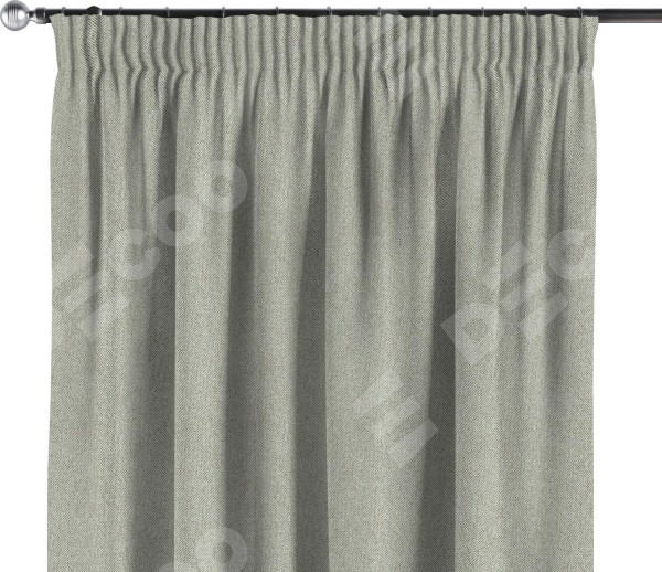 Комплект штор на тесьме «Карандаш», твид блэкаут коричнево-серый от 130 см