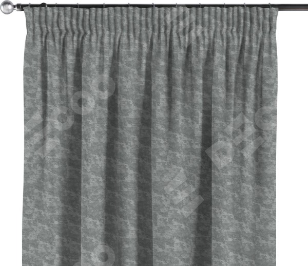 Комплект штор софт мрамор серый, на тесьме «Карандаш»