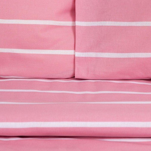 Постельное бельё Этель Дуэт Pink stripes 143х215см-2шт, 220х240см, 70х70см-2шт, 100% хлопок, поплин